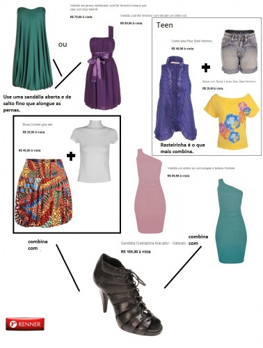 Looks da Renner. Para passar as festas de fim de ano bonita, gastando pouco!